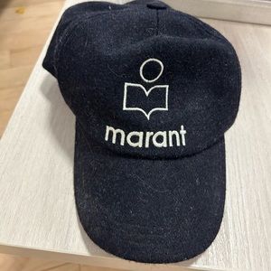Isabel marant black wool hat worn once